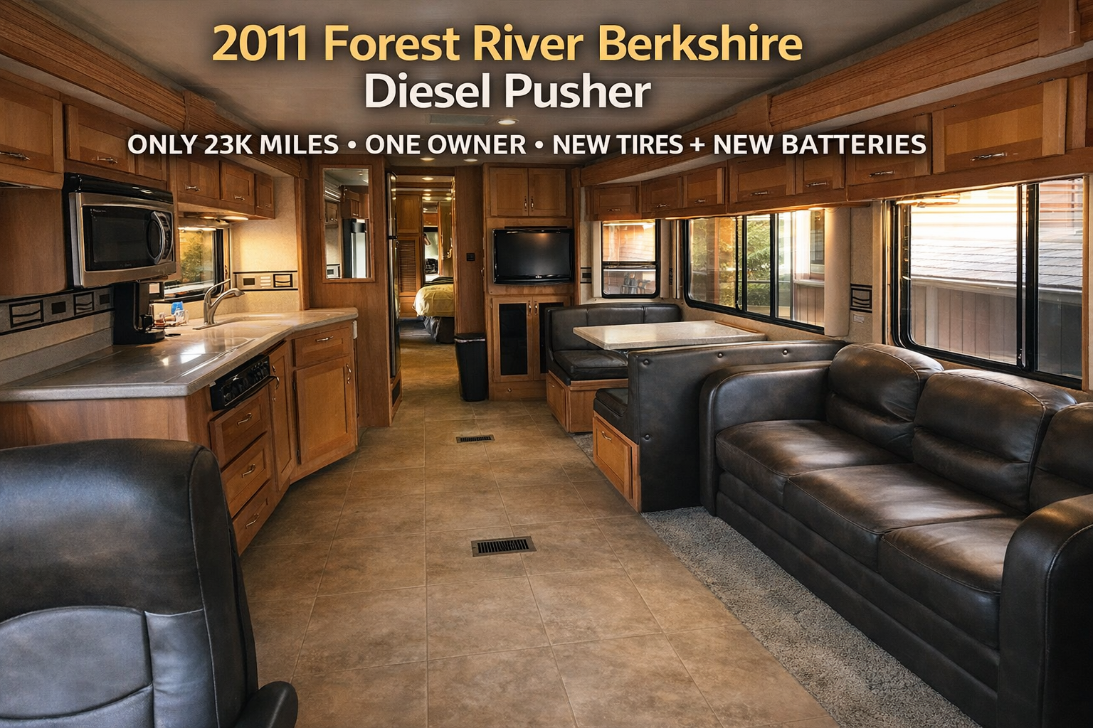 Luxury RV living area