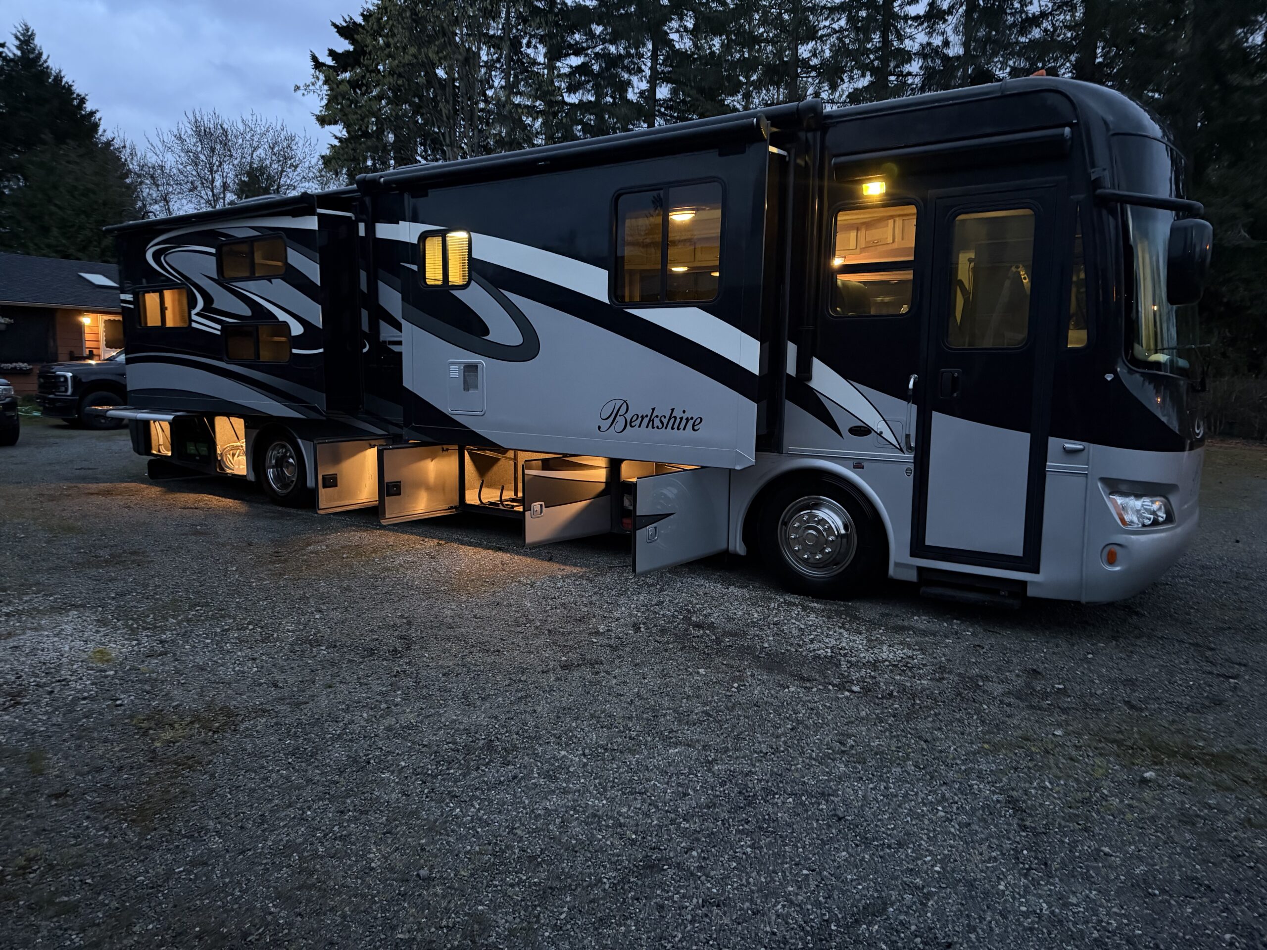 Brand new tires on Berkshire motorhome