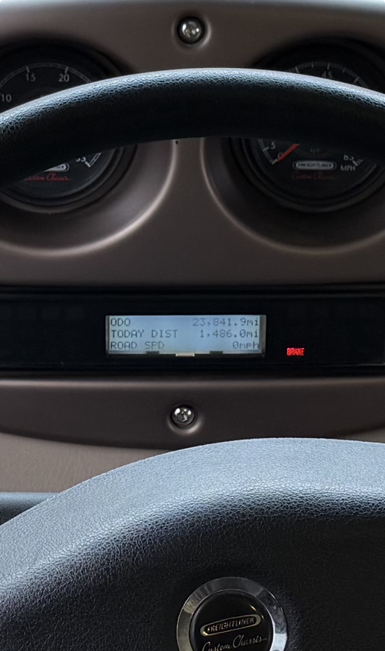 Odometer showing low mileage